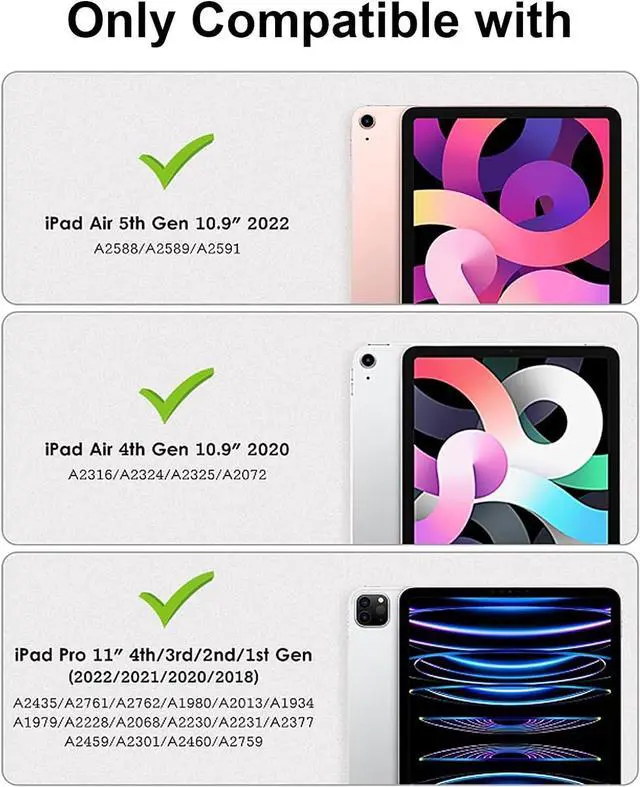Alt view image 6 of 7 - Shockproof Case for Pad Air 5th/4th Gen 10.9'' (2022/2020),Pad Pro 11'',Heavy Duty Rugged Stand for Kids Children Pad Air 4/5, Pad Pro 11'' 1st 2018/2nd 2020/3rd 2021/4th 2022 (Black)