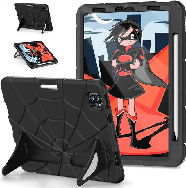 Main image of Case for Pad 10.2-Inch (2021/2020/2019, 9/8/7 Gen Pad 10.5-Inch (Pad Air 3 2019/Pad Pro 2017), Heavy Duty Shockproof Kickstand for Kids Boys for Pad 9th/8th/7th,Pad 10.5'' (Blue+Red)
