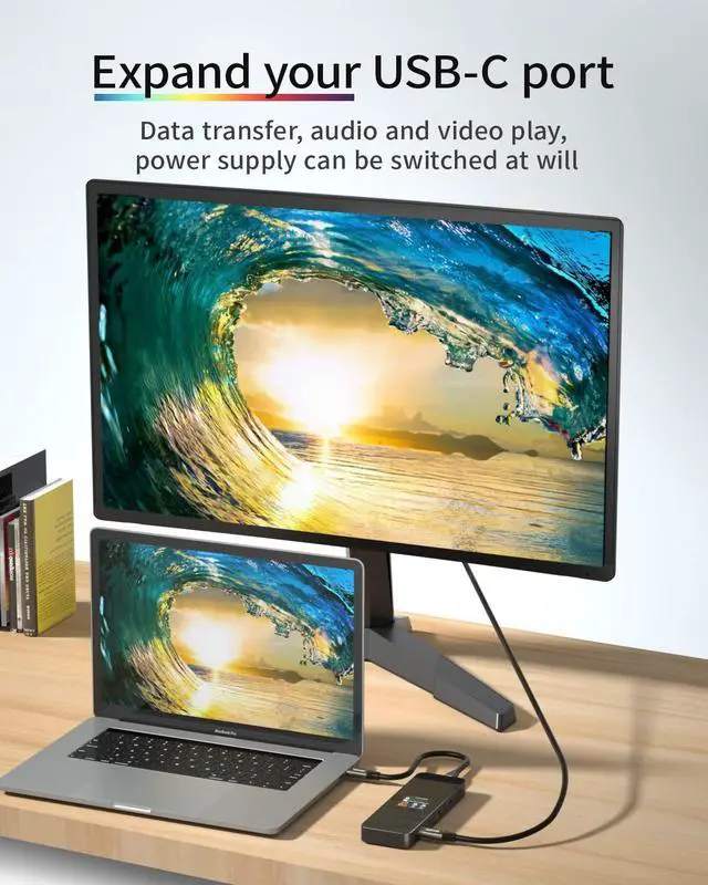 Alt view image 6 of 7 - DockCase USB C to USB C Cable(2-Pack), USB C 3.2 GEN2 10Gbps Data Transfer Cable, 100WPD Fast Charging, 4K Video Monitor for MBook Pro,Pad Pro, 15/15Pro/15Plus, T5 LaCie SSD[3.28ft]