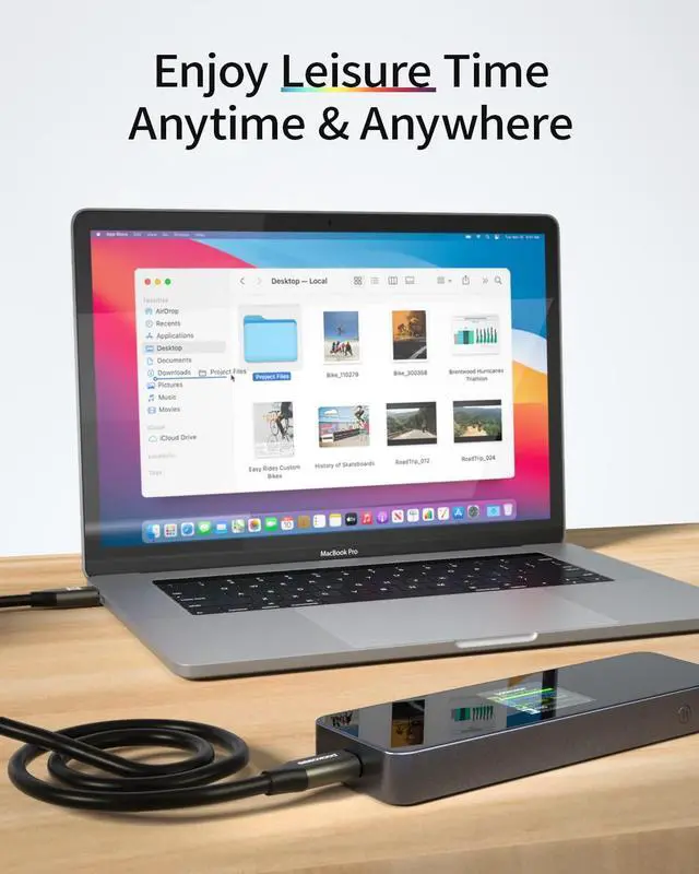 Alt view image 7 of 7 - DockCase USB C to USB C Cable(2-Pack), USB C 3.2 GEN2 10Gbps Data Transfer Cable, 100WPD Fast Charging, 4K Video Monitor for MBook Pro,Pad Pro, 15/15Pro/15Plus, T5 LaCie SSD[3.28ft]