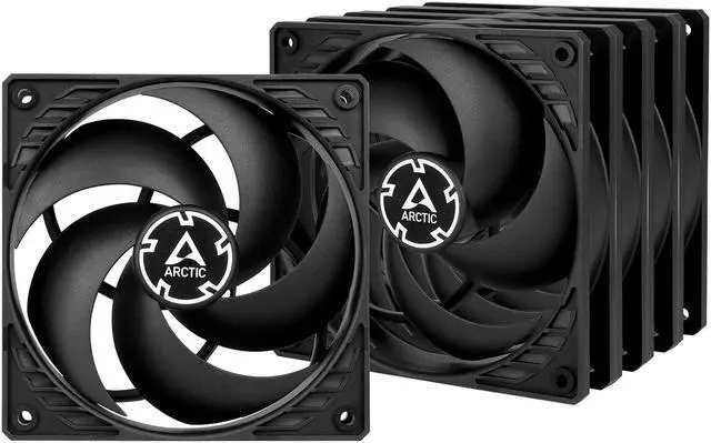 Main image of ARCTIC P12 (5 Pack) - 120 mm Case Fan, Pressure-optimised, Quiet Motor, Computer, Fan Speed: 1800 RPM - Black