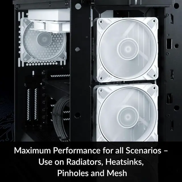 Alt view image 3 of 7 - ARCTIC P12 Max - High-Performance 120 mm case Fan, PWM Controlled 200-3300 RPM, optimised for Static Pressure, 0dB Mode - White