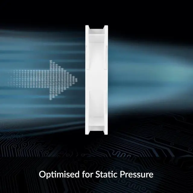Alt view image 7 of 7 - ARCTIC P12 Max - High-Performance 120 mm case Fan, PWM Controlled 200-3300 RPM, optimised for Static Pressure, 0dB Mode - White