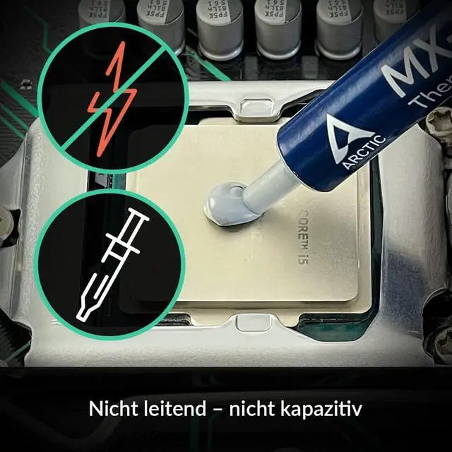 Alt view image 4 of 6 - ARCTIC MX-4 (8 g) - Premium Performance Thermal Paste for All Processors (CPU, GPU - PC), Very high Thermal Conductivity, Long Durability, Safe Application, Non-Conductive, CPU Thermal Paste