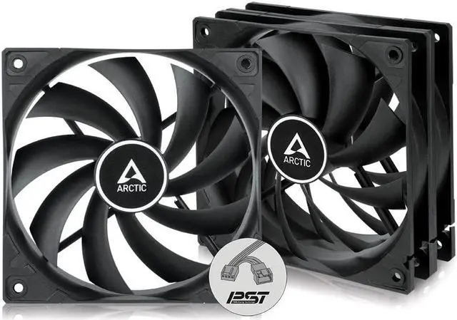 Main image of ARCTIC F12 PWM PST (3 Pack) - 120 mm PWM PST Case Fan with PWM Sharing Technology (PST), Very Quiet Motor, Computer, Fan Speed: 230-1350 RPM - Black