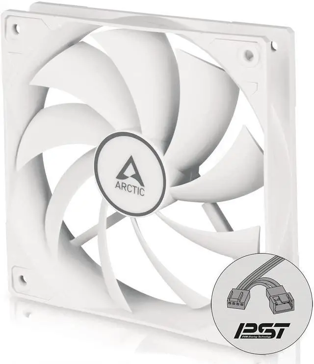 Main image of ARCTIC F12 PWM PST - 120 mm PWM PST Case Fan with PWM Sharing Technology (PST), Quiet Motor, Computer, Fan Speed: 230-1350 RPM - White