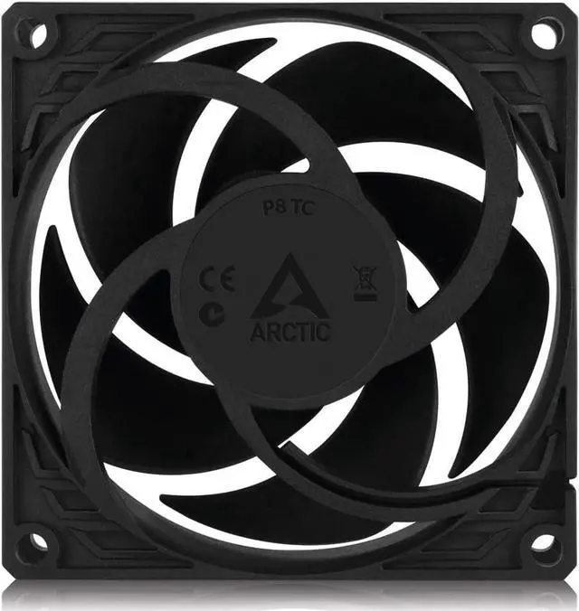 Alt view image 4 of 6 - ARCTIC P8 TC - 80 mm Case Fan with Temperature Control, Pressure-Optimised, Very Quite Motor, Computer, Fan Speed: 500-3000 RPM - Black