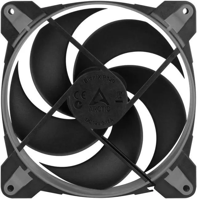 Alt view image 6 of 7 - ARCTIC BioniX P120-120 mm Case Fan with PWM Sharing Technology (PST), Pressure-optimised PC Fans, Quiet Motor, Computer, Fan Speed: 200-2100 RPM - Grey