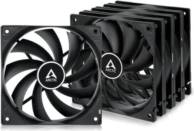 Main image of ARCTIC F12 (5 Pack) - 120 mm Standard Case Fan, Low Noise, Quiet Motor, Computer, Fan Speed: 1350 RPM - Black