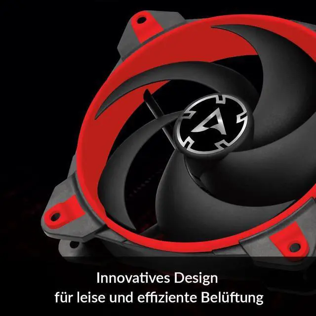 Alt view image 3 of 7 - ARCTIC BioniX P120-120 mm Case Fan with PWM Sharing Technology (PST), Pressure-optimised PC Fans, Quiet Motor, Computer, Fan Speed: 200-2100 RPM - Red