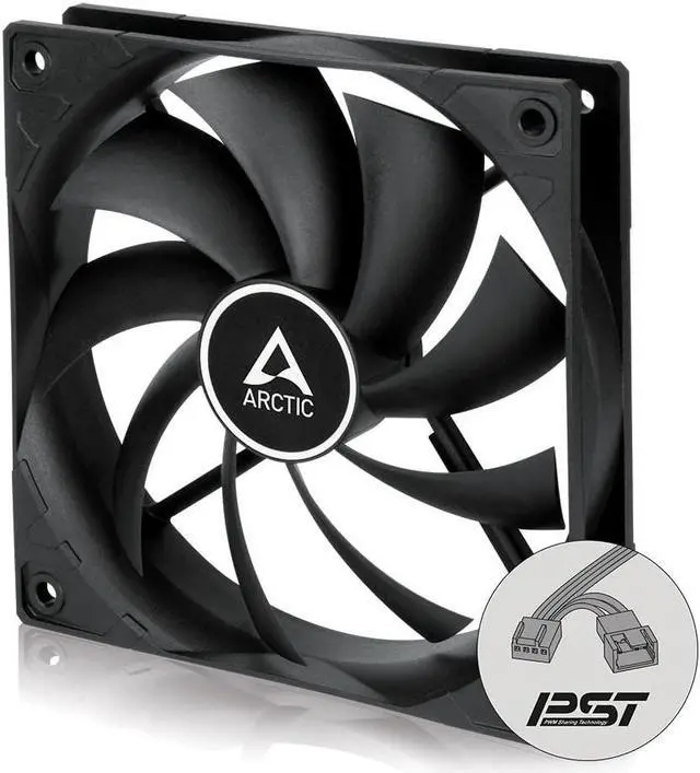 Main image of ARCTIC F12 PWM PST CO - 120 mm Case Fan with PWM Sharing Technology (PST), Dual Ball Bearing for Continuous Operation, Computer, Fan Speed: 230-1350 RPM - Black