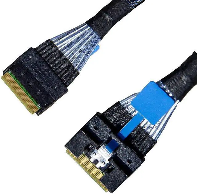 Alt view image 5 of 5 - SlimSAS X8 to 8*SATA,SFF-8654 74P to 8*SATA 7P, SlimSAS Host/RAID to SATA Target HD, 85CM Cable