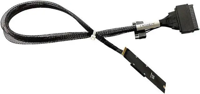 Main image of SlimSAS 8X to 2*MiniSAS HD 4X,SFF-8654 74Pin to 2*SFF-8643 36Pin Cable 80cm(Broadcom MPN 05-60002-00)