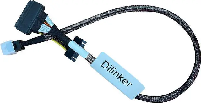 Alt view image 2 of 7 - 50CM HD Mini-SAS(SFF-8643) to U.2 (SFF-8639) NVMe SSD Cable