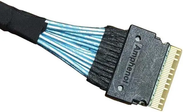 Alt view image 4 of 7 - SlimSAS 8X to 2*MiniSAS HD 4X,SFF-8654 74Pin to 2*SFF-8643 36Pin Cable 80cm(Broadcom MPN 05-60003-00)