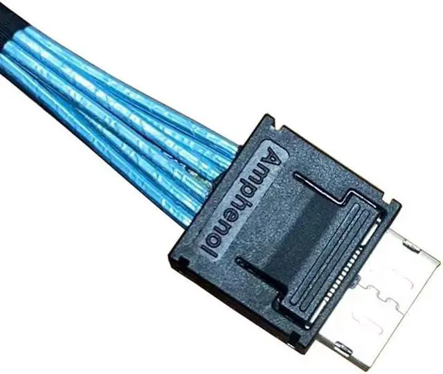 Alt view image 6 of 7 - SlimSAS 8X to 2*MiniSAS HD 4X,SFF-8654 74Pin to 2*SFF-8643 36Pin Cable 80cm(Broadcom MPN 05-60003-00)