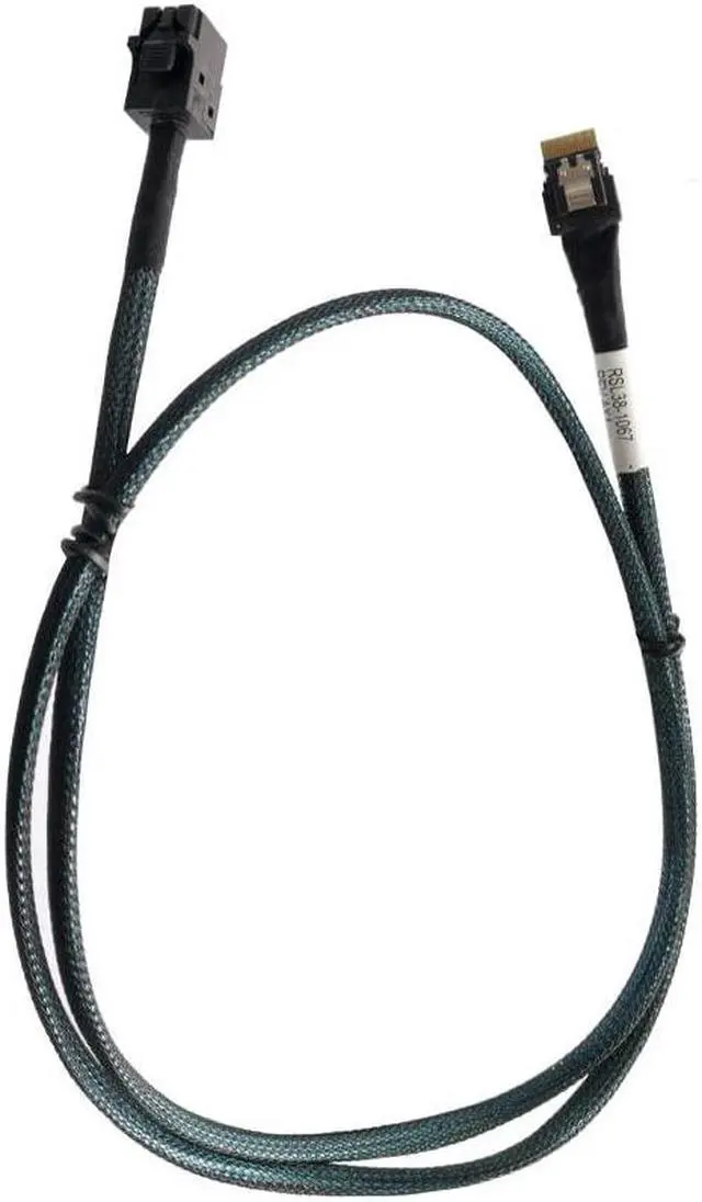 Alt view image 2 of 5 - SlimSAS 4X to MiniSAS HD,SFF-8654 38pin to SFF-8643 36pin Cable 80CM