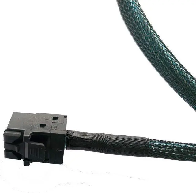 Alt view image 3 of 5 - SlimSAS 4X to MiniSAS HD 4X,SFF-8654 38pin to SFF-8643 36pin Cable 80cm