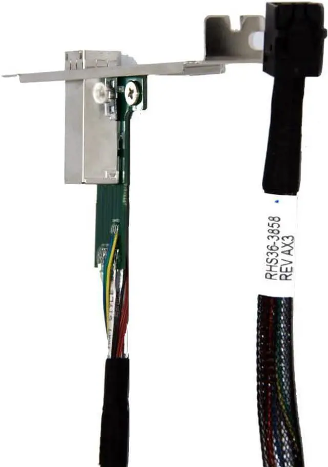 Alt view image 2 of 5 - SFF-8643 to SFF-8644 (HD SAS to External HD SAS Mother Port) Cable 60cm