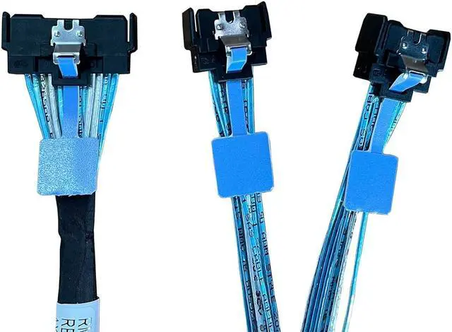 Alt view image 2 of 6 - MCIO x8 to 2*MCIO x4,SFF-TA-1016 74Pin to 2*SFF-TA-1016 38Pin,PCIe Gen5 Mini Cooledge IODouble Straight Cable 70CM(CBL-MCIO-1235M5Y)