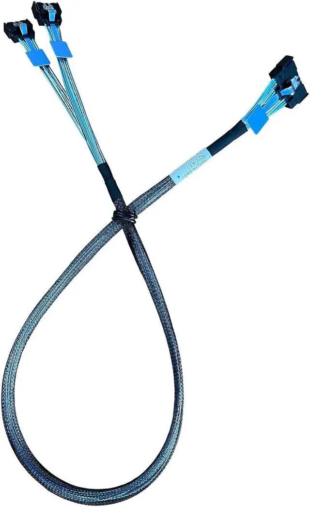 Alt view image 3 of 6 - MCIO x8 to 2*MCIO x4,SFF-TA-1016 74Pin to 2*SFF-TA-1016 38Pin,PCIe Gen5 Mini Cooledge IODouble Straight Cable 70CM(CBL-MCIO-1235M5Y)