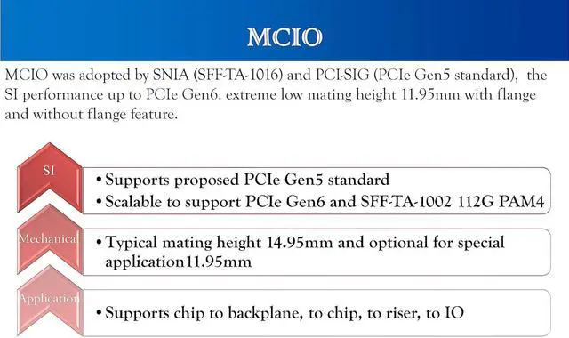 Alt view image 7 of 7 - MCIO x8 to SlimSAS x8,SFF-TA-1016 74Pin to SFF-8654 74Pin,PCIe Gen5 Mini Cooledge IODouble Straight Cable 100CM (CBL-MCIO-1270S4T2)