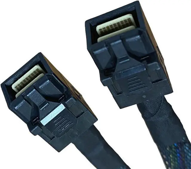 Alt view image 4 of 5 - SlimSAS LP 8X to 2*MiniSAS HD 4X,SFF-8654 LP 74pin to 2*SFF-8643 36pin Cable 80cm(Suitable for DEL Server H750/755)