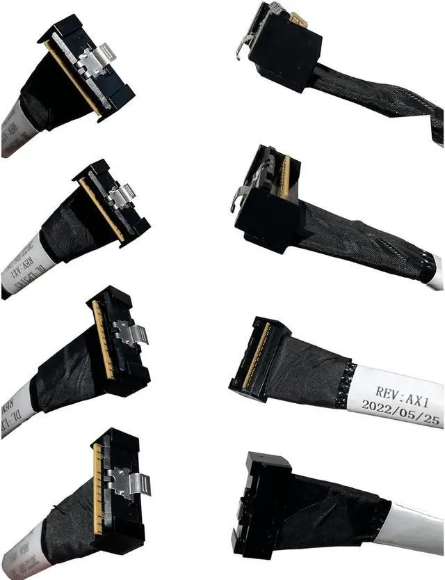 Alt view image 5 of 5 - SlimSAS LP 8X to 2*MiniSAS HD 4X,SFF-8654 LP 74pin to 2*SFF-8643 36pin Cable 80cm(Suitable for DEL Server H750/755)
