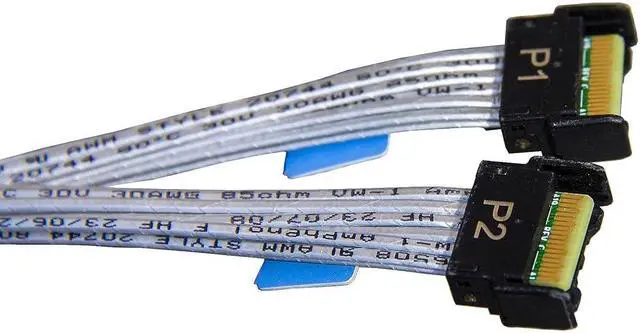 Alt view image 5 of 7 - SlimSAS x8 to 2*MCIO x4,SFF-8654 74Pin to 2*SFF-TA-1016 38Pin,PCIe Gen5 Mini Cooledge IODouble Straight Cable 80CM(CBL-SAST-0953)