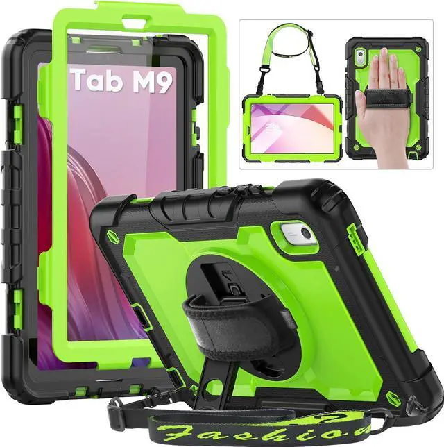 Main image of for  M9 Tablet Case 9 inch for Kids (TB-310FU) with Screen Protector/Rotating Hand Strap/Sturdy Stand, [3-Layer Protective]  M9 HD Tablet Case Cover 2023 Release, Green