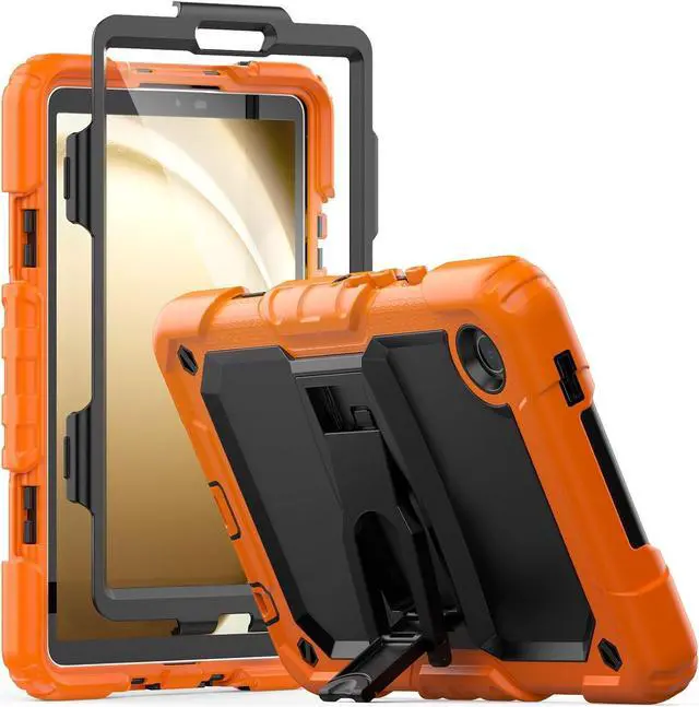 Main image of Shockproof Case for  Galaxy Tab A9 Case 8.7 Inch with Screen Protector/Built-in Stand [3-Layer Drop Poof] Protective  A9 Tablet Case 2023 SM-X110/X115/X117 Cover - Orange