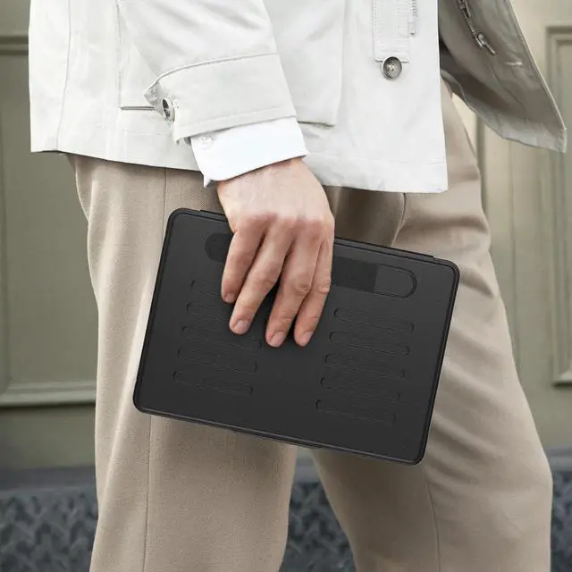 Alt view image 7 of 7 - Strong Magnetic Case for iPad 9th 8th 7th Generation 10.2 inch, Protective Cover with Auto Wake/Sleep, Multi-Angle Stand, Pencil Holder, Card Slots for iPad 9th Gen Case (Black)