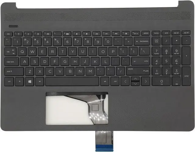 Main image of Replacement Upper Case Palmrest for H-P 15T-DY 15Z-EF 15S-EQ 15-EF Series Laptop Keyboard Assembly L89859-001 Jet Black