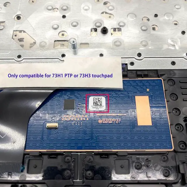 Alt view image 5 of 7 - Replacement US Keyboard Palmrest Upper Case Top Cover for H-P 17-by 17-CA 17T-by 17Z-CA Laptop 73H1 PTP ToucH-Pad Assembly L92780-001 Jet Black