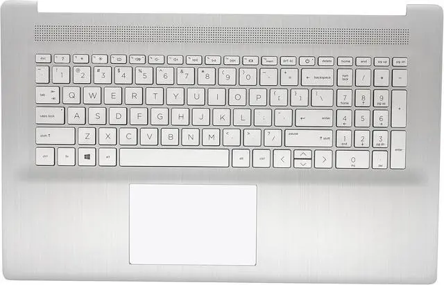 Main image of New Upper Case Palmrest Replacement for H-P 17-CN 17-CP 17T-CN 17Z-CP Series Laptop Backlit Keyboard Assembly US Layout M50456-001 Natural Silver