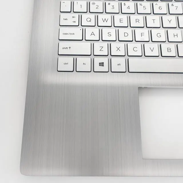 Alt view image 3 of 6 - New Upper Case Palmrest Replacement for H-P 17-CN 17-CP 17T-CN 17Z-CP Series Laptop Backlit Keyboard Assembly US Layout M50456-001 Natural Silver