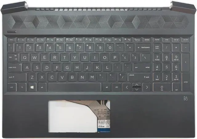 Main image of Replacement Upper Case Palmrest for H-P Pavilion Gaming 15-EC 15Z-EC 15.6'' Series Laptop Backlit Keyboard Assembly Top Cover US Layout L72598-001