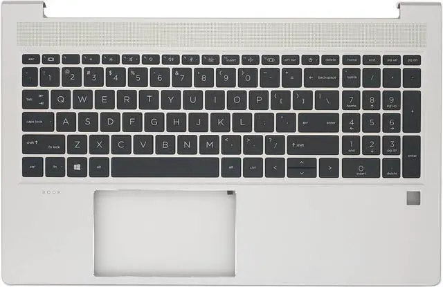 Alt view image 7 of 7 - Replacement Upper Case Palmrest Backlit Keyboard Assembly for H-P Elitebook 650 655 G9 15'' Notebook Top Cover N17712-001 Silver
