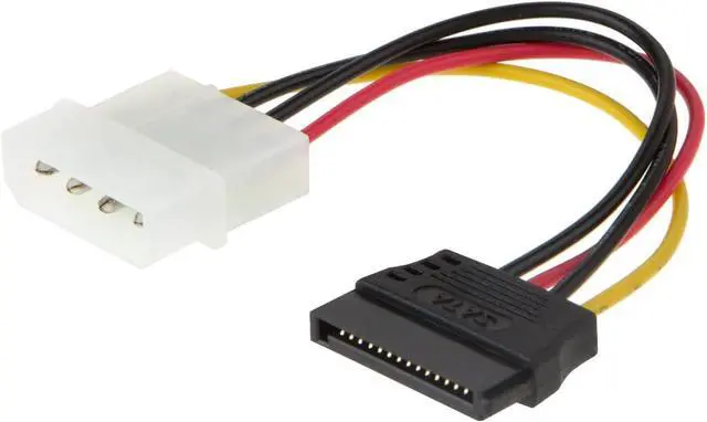 Main image of CableCreation Molex to SATA, [5-Pack] 4-Inch 4 Pin Molex to SATA Power Cable Adapter