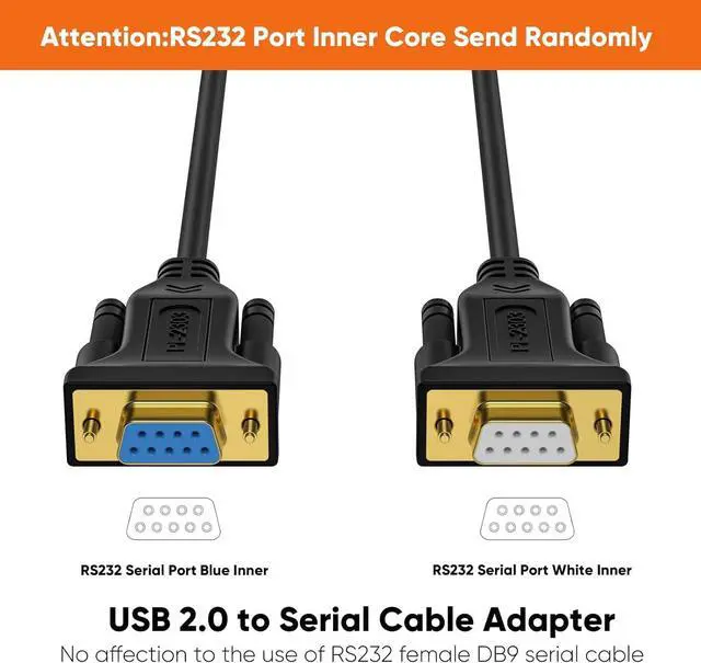 Alt view image 4 of 7 - CableCreation USB to RS232 Adapter with PL2303 Chipset, 6.6ft USB 2.0 Male to RS232 Female DB9 Serial Converter Cable for Cashier Register, Modem, Scanner, Digital Cameras, CNC,Black