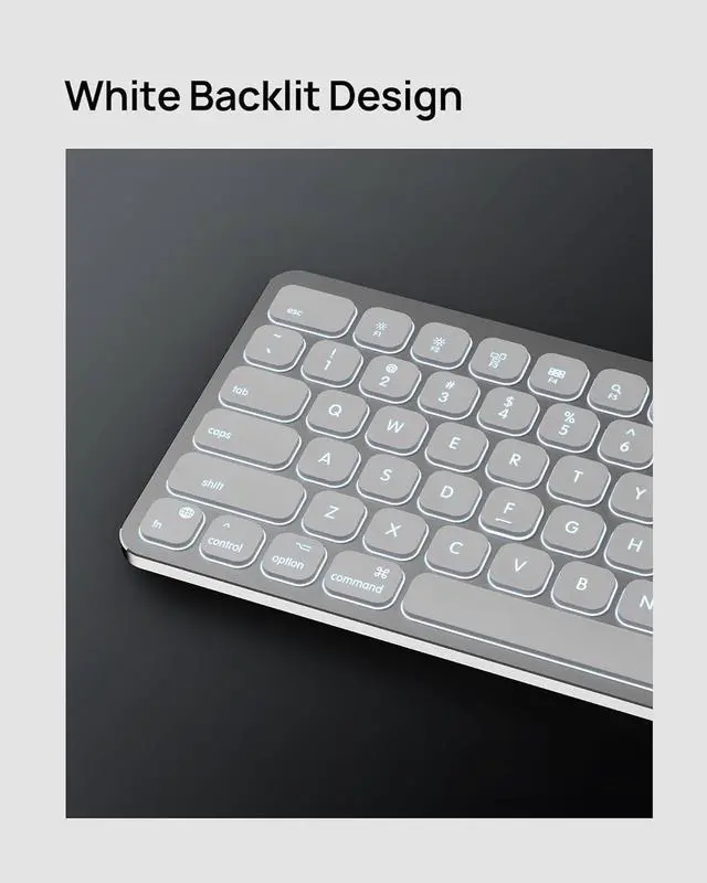 Alt view image 5 of 7 - Bluetooth Keyboard with Numeric Keypad, Wireless Keyboard Compatible with Mac, iPad, or iPhone, KB036
