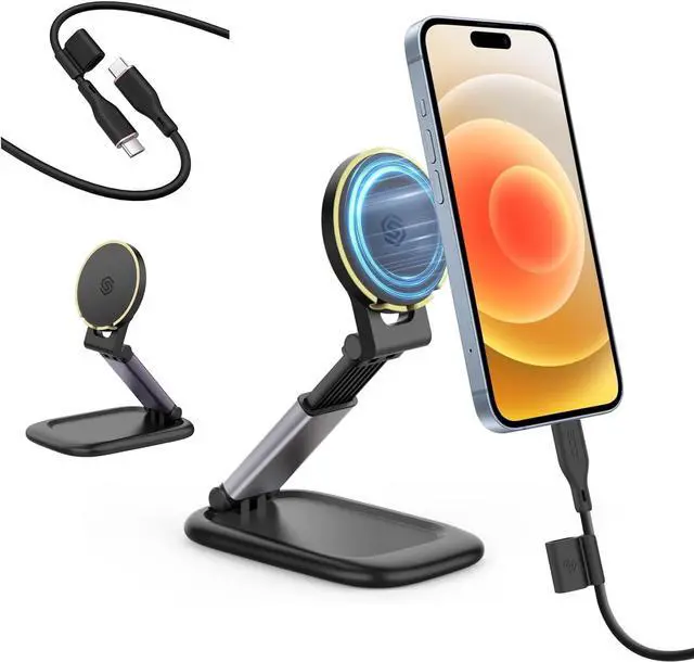 Main image of Magnetic Phone Stand, Continuity Camera Mount for MacBook with 100W USB C to USB C Cable 6ft