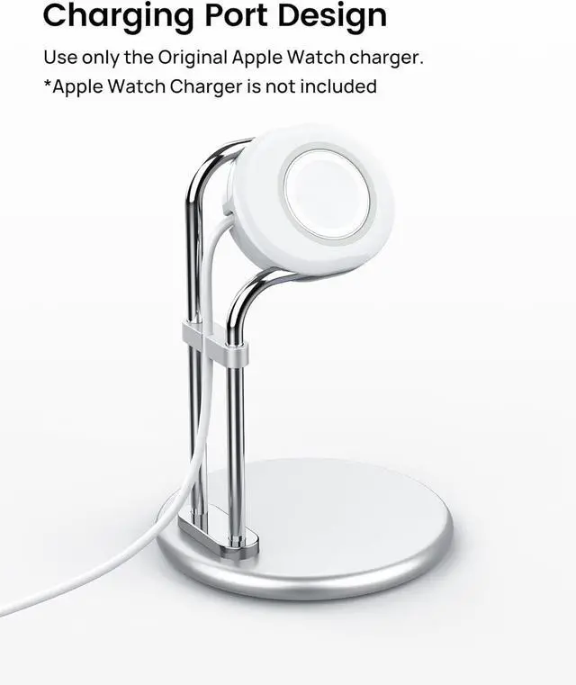 Alt view image 2 of 7 - for Apple Watch Stand, Watch Charging Dock Station for Desk, Watch Charger Nightstand Holder Compatible with Apple Watch Series Ultra2/Ultra/9/8/SE2/7/6/SE/5/4/3/2/1