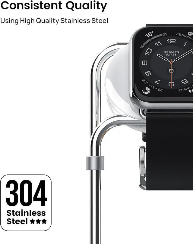 Alt view image 4 of 7 - for Apple Watch Stand, Watch Charging Dock Station for Desk, Watch Charger Nightstand Holder Compatible with Apple Watch Series Ultra2/Ultra/9/8/SE2/7/6/SE/5/4/3/2/1