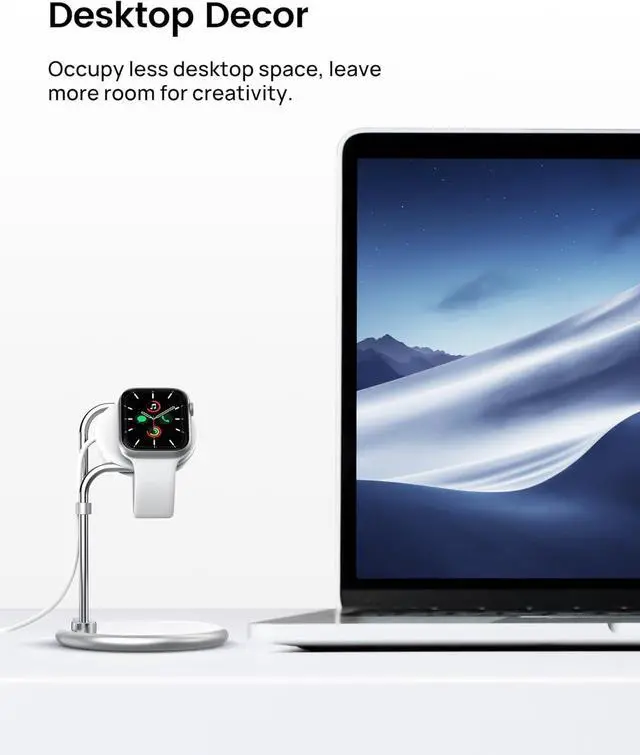 Alt view image 5 of 7 - for Apple Watch Stand, Watch Charging Dock Station for Desk, Watch Charger Nightstand Holder Compatible with Apple Watch Series Ultra2/Ultra/9/8/SE2/7/6/SE/5/4/3/2/1