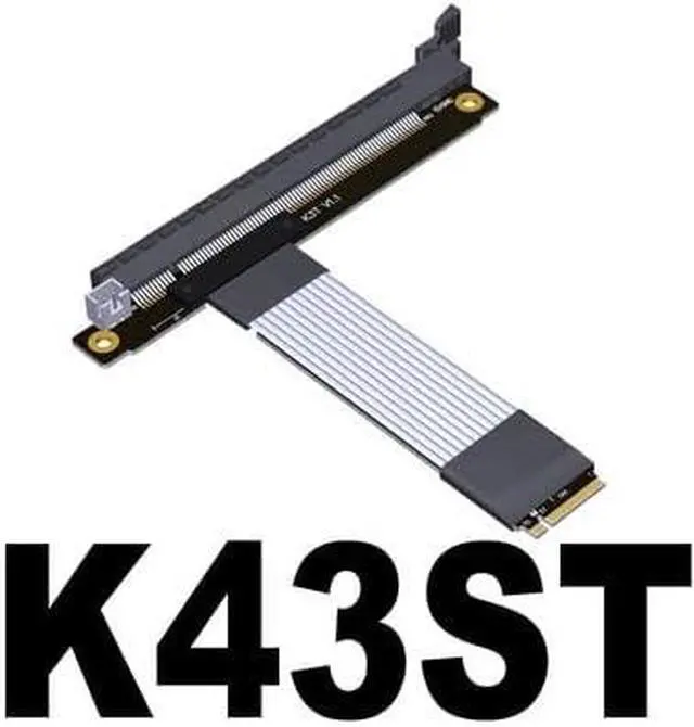 Alt view image 3 of 7 - ADT-Link PCIe 4.0/3.0 x4 M.2 NGFF NVMe Key M Extender Cable to PCIE x16 Graphics Card Riser Adapter 16x PCI-e PCI-Express for M2 2230 2242 2260 2280 (10cm, K43SM 4.0)