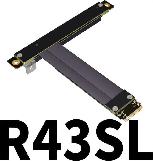 Alt view image 4 of 5 - ADT-Link PCIe 4.0/3.0 x4 M.2 NGFF NVMe Key M Extender Cable to PCIE x16 Graphics Card Riser Adapter 16x PCI-e PCI-Express for M2 2230 2242 2260 2280 (50cm) (40cm, R43SR 3.0)