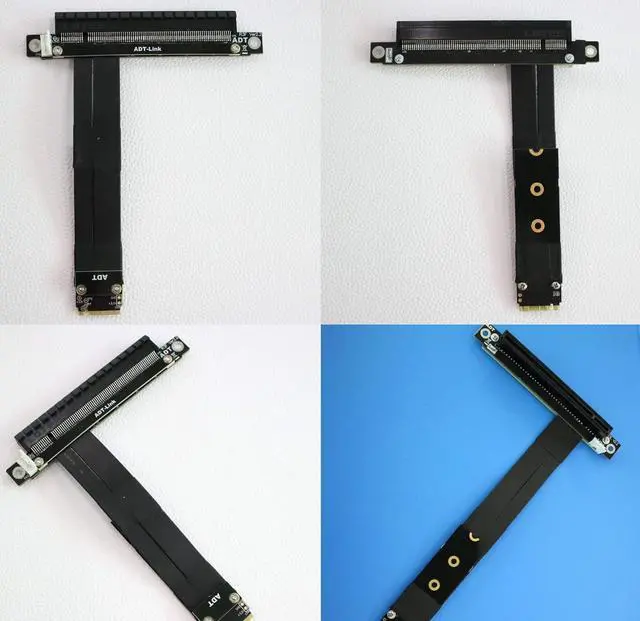 Alt view image 5 of 6 - ADT-Link PCIe 4.0/3.0 x4 M.2 NGFF NVMe Key M Extender Cable to PCIE x16 Graphics Card Riser Adapter 16x PCI-e PCI-Express for M2 2230 2242 2260 2280 (50cm) (40cm, R43SF 3.0)