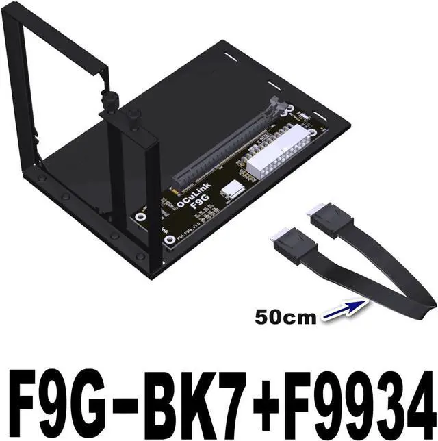 Alt view image 7 of 7 - ADT-Link PCIe 4.0 Oculink(SFF-8611/SFF-8612) to PCI Express x16 eGPU Adapter for GPD Win Max2 External Graphics Card & SSD (F9G-BK7+F9934-50cm)