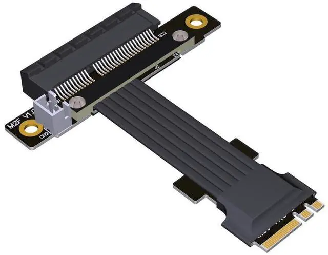 Main image of ADT-Link M.2 Key A+E to PCIe 4.0 x4 Extension Flat Cable for x4 Audio Card/Wireless LAN Card to M.2 A.E Extender (M52JF, 10cm)